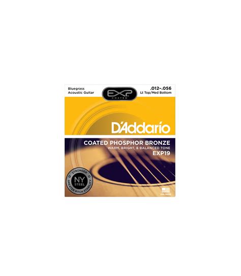 Daddario Exp19 Coated Phosphor Bronze Acoustic Strings Light Topmedium Bottom Gauge 12 56