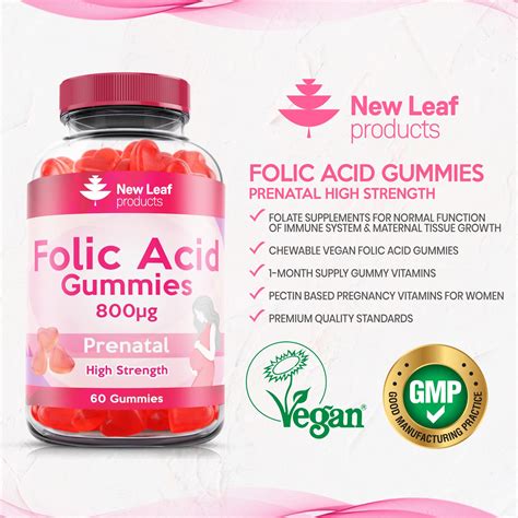 Buy Folic Acid Gummies High Strength Folic Acid Pregnancy Chewable