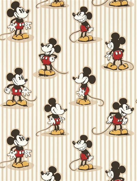 Mickey Stripe Wallpaper Sanderson Disney Home X Sanderson Wallpaper