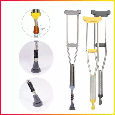 Saklay Adult Adjustable Crutches Double Crutches With Underarm Pads