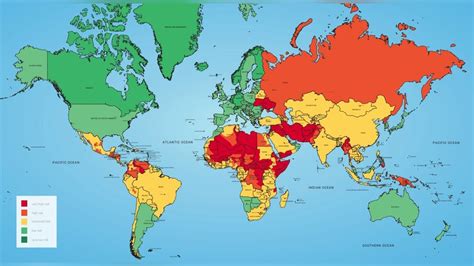 Urlaub 2024 Risk Map Das sind gefährlichsten Länder für Reisende