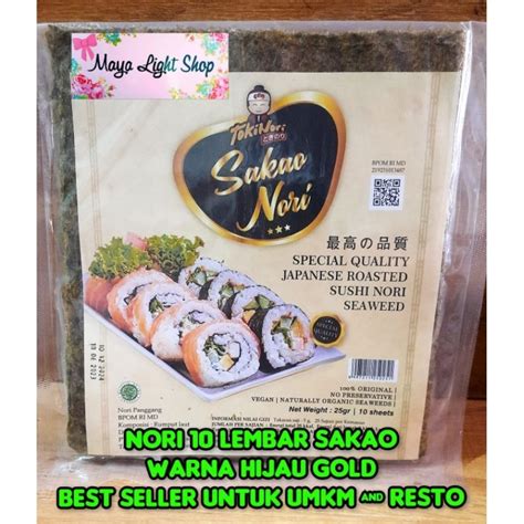 Jual Nori Sushi Java Sakao Rumput Laut Panggang Non Msg Halal Isi 5 10