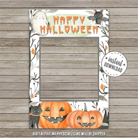 Halloween Photo Booth Prop Hallowenn Selfie Frame Halloween Photo