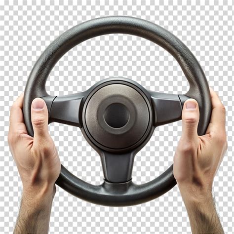 Premium PSD Hands Holding Steering Wheel Isolated On Transparent