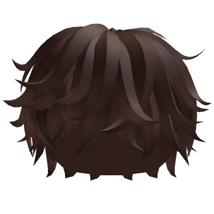 Cabelo bagunçado fofo Marrom Roblox