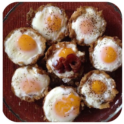 Baked Eggs In A Stuffing Cup