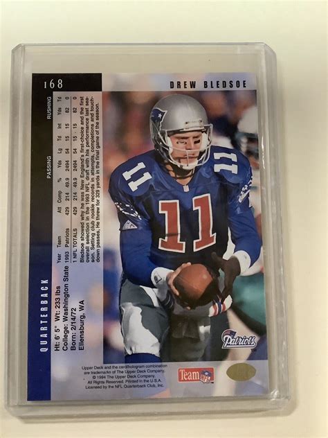 DREW BLEDSOE Patriots 1994 UPPER DECK ELECTIC Football Card 168 EBay