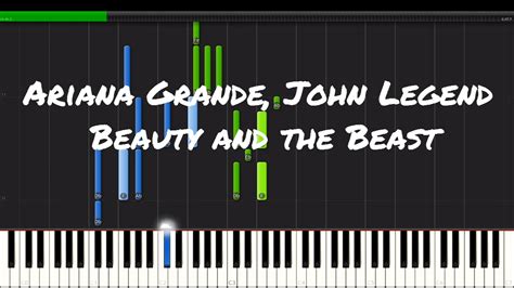 Ariana Grande John Legend Beauty And The Beast Piano Tutorial Youtube