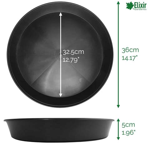 Round Black Plastic Plant Pot Saucers Water Tray Base Various Sizes