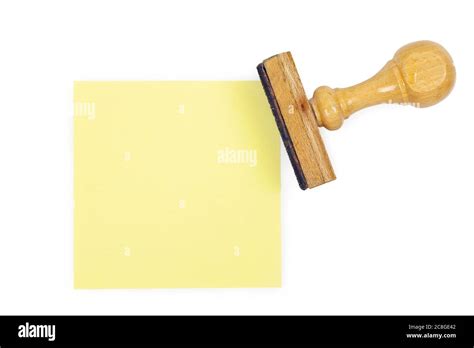 Office Stamp With Blank Note Isolated On White Stock Photo Alamy