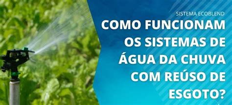 Como Funcionam os Sistemas de Água da Chuva Reúso de Esgoto Ecocasa