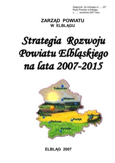 Strategia Powiatu ElblÄ skiego 2007 2015 Starostwo Powiatowe w