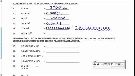 Scientific Notation Worksheet Chemistry