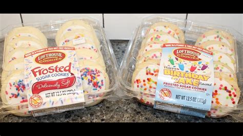 Lofthouse Delicious Cookies Frosted And Birthday Cake Frosted Sugar Cookies Review Youtube