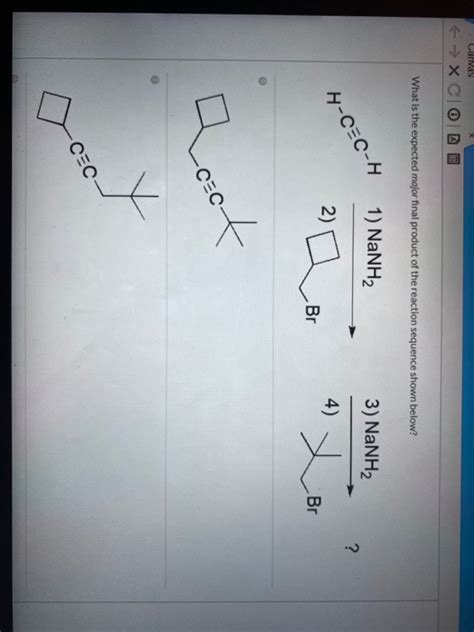 Solved X Cio What Is The Expected Major Final Product Of Chegg