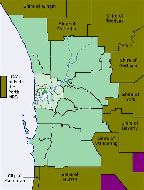 Local Government Areas Of The Perth Metropolitan Region Metropolitan