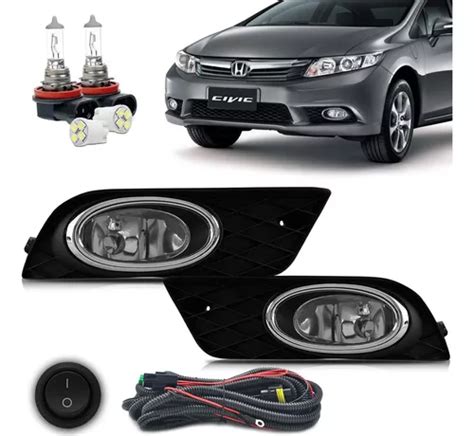 Kit Farol Milha Neblina Auxiliar Honda Civic