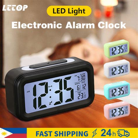 LCD Digital Alarm Clock Backlight Snooze Mute Calendar Desktop