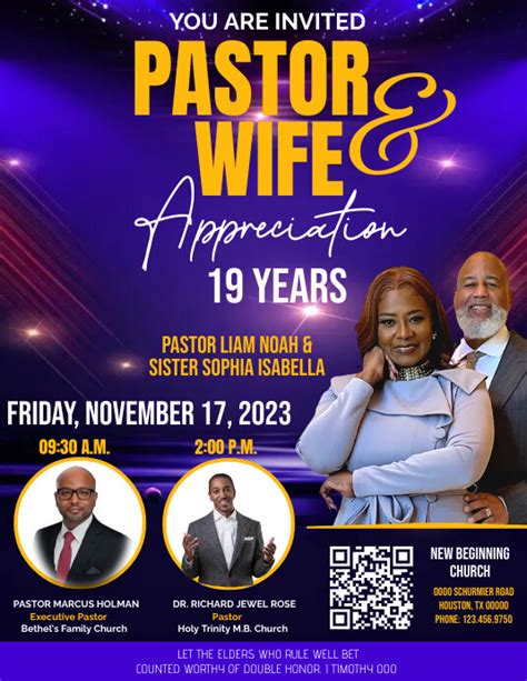 Copy Of Church Pastors Wife Appreciation Day Churc Postermywall