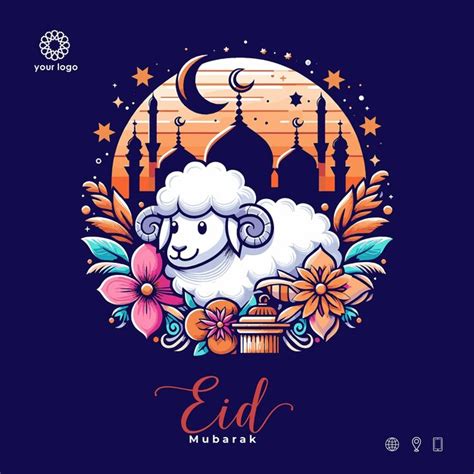 Premium Vector Set Eid Adha Mubarak Greeting Design With Arabic