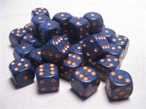 Spiele Spiele Zubehör Speckled Golden Cobalt Polyhedral 7 Die Chessex Dice Set Tr