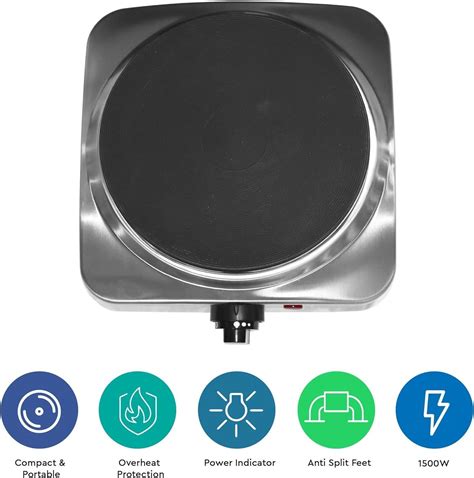 Nobel Electric Single Hot Plate With Overheat Protection Indication Light And Has Single 185MM