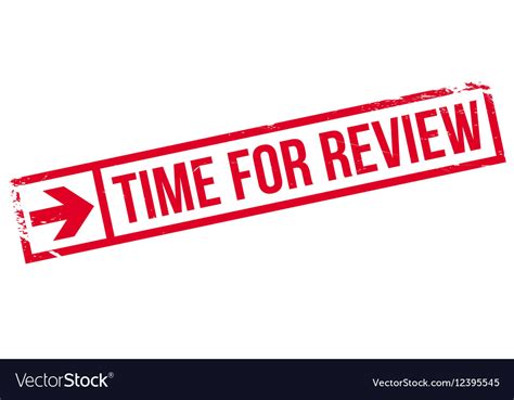 Time For Review Stamp Royalty Free Vector Image