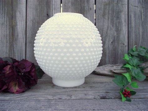 MILK GLASS Lamp Shade Round Victorian Hobnail Gone With The Wind Style