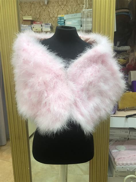 Estola Plumas Avestruz Rosa Bebe Fuerte Boutique Fasion Rouse