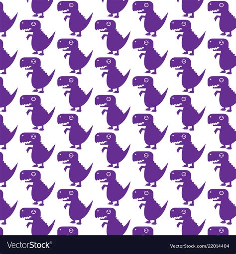 Pattern Background Tyrannosaurus Dinosaur Icon Vector Image