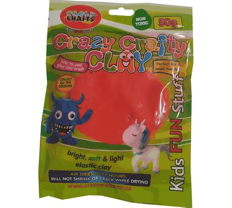 Crazy Crafts Crazy Crafty Clay 50g Red Clay Art And Moulding Art And