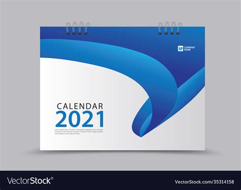 Calendar For 2021 Year Royalty Free Vector Image