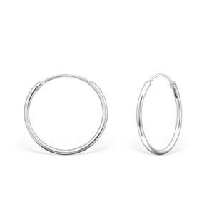 Créole homme argent 925 massif minimaliste 12 mm Ninanina