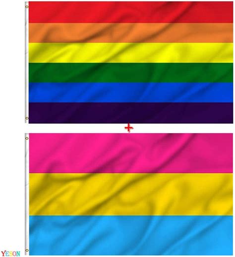 Buy Yeson Rainbow Flag 3x5 Foot And Pansexual Pride Flag Online At