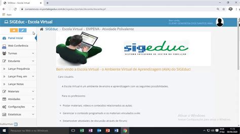 COMO ACESSAR A ESCOLA VIRTUAL DO SISTEMA SIGEDUC PORTAL CURRAIS NOVOS