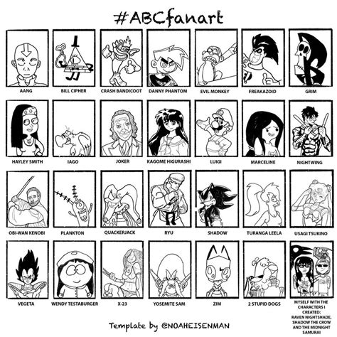 Abc Fan Art Challenge By Dcz Samurai Raven95 On Deviantart