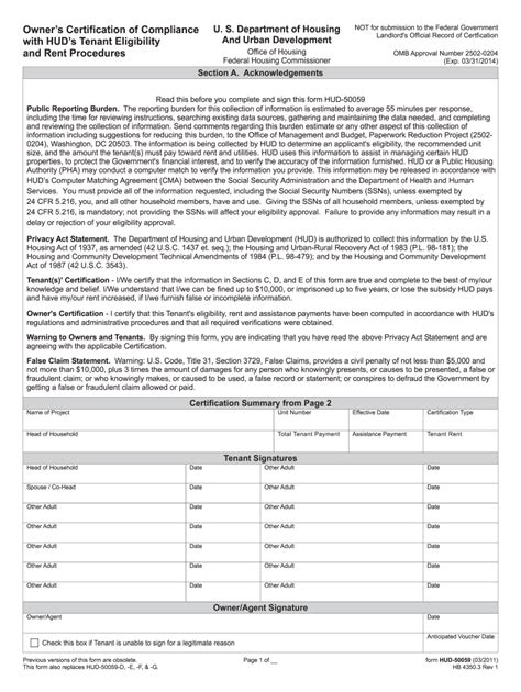 2011 Form Hud 50059 Fill Online Printable Fillable Blank Pdffiller