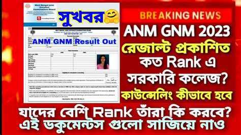 ANM GNM Result 2023 ANM GNM Result 2023 ANM GNM Cut Off Marks 2023