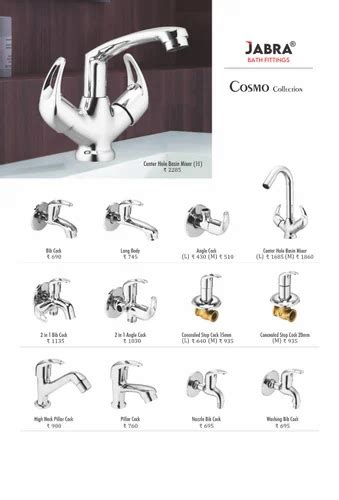 Modern Three Handle JABRA Aqua Wall Mixer Telephonic With L Bend For