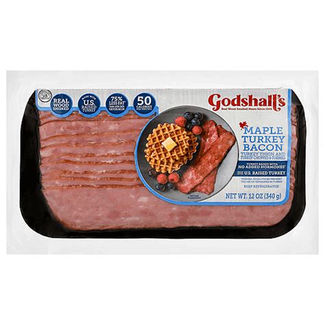 Godshalls Bacon Maple Turkey 12 Oz Meat Carlie Cs