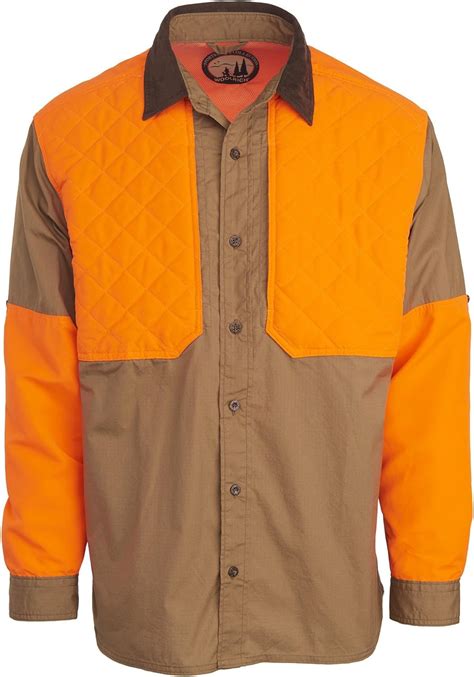 Woolrich Mens Upland Hunting Shirt Blaze Orange Sediment Beige