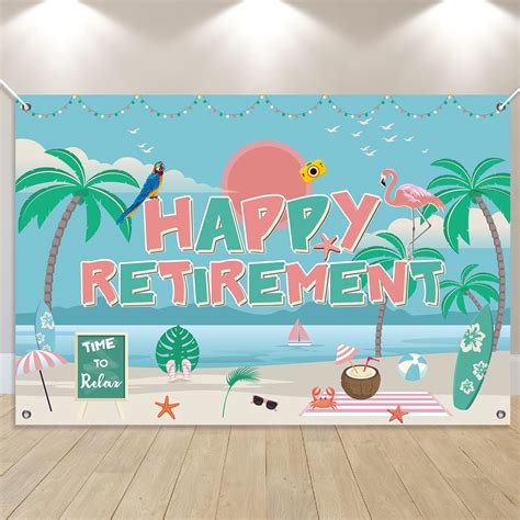 Buy Ft Happy Retirement Banner Beach Theme Retirement Party