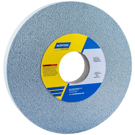 Norton Surface Grinding Wheel 12 Dia 1 Thick 3 Arbor 60 Grit Msc Direct