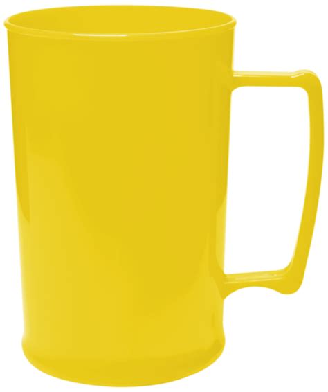 CANECA AMARELO SOLIDO 400 ml Caixa 30 unidades Comix Pláticos