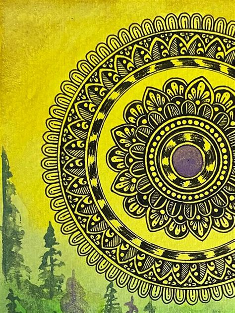 Mandala Painting With Beautiful Background By Rashi Agrawal Exotic