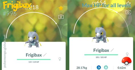 Frigibax Max Hp For All Levels Pokemon Go