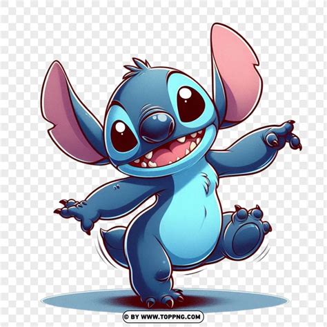 Stitch PNG With Big Ears And Happy Smile | TOPpng