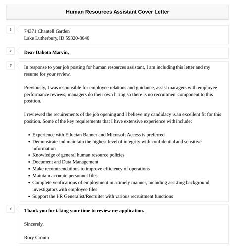 Human Resources Assistant Cover Letter Velvet Jobs