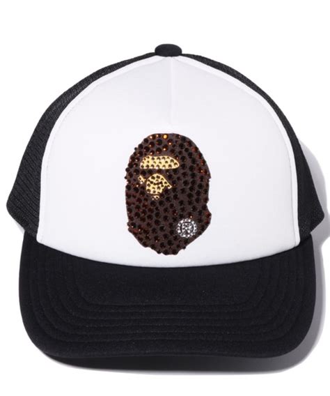 A Bathing Ape Ape Head Crystal Stone Mesh Cap M Wear