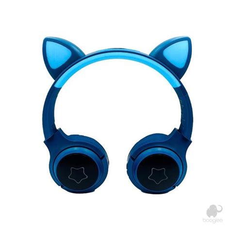 Fone De Ouvido Redu O De Ru Do Orelha De Gato Azul Booglee Fone